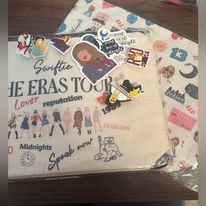 Taylor Swift  bundle contains 2 makeup bags croc accessories stickers bracelets